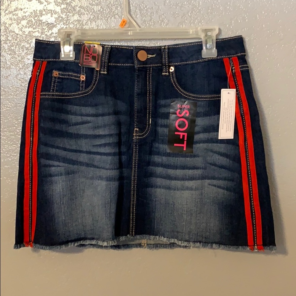Mid Rise Jean Skirt